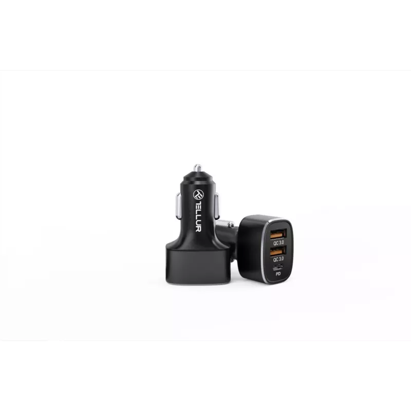 Auto lādētājs Tellur FCC9 56W 9A — USB auto strāvas adapteris, 56W kopējā izejas jauda, 9A maks.