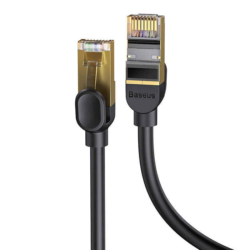 Baseus Ethernet RJ45, 10Gbps, 1m tīkla kabelis (melns)