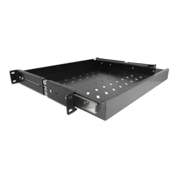 Delock - plaukta atvilktne - melna - 1U - 48,3 cm (19 inch)