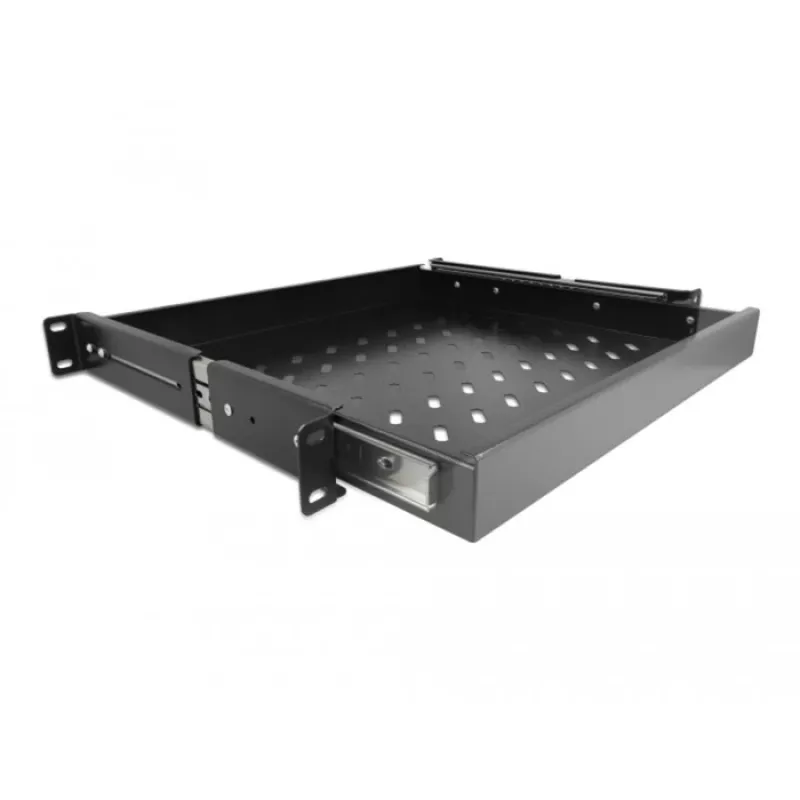 Delock - plaukta atvilktne - melna - 1U - 48,3 cm (19 inch)