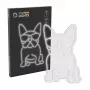 Neona gaisma MANTA Manta SNL66WH French Bulldog balta — dekoratīva LED neona izkārtne franču buldoga formā