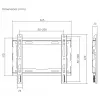 SBOX PLB-2222F-2 TV sienas stiprinājuma kronšteins 23–43 kg, VESA 200x200