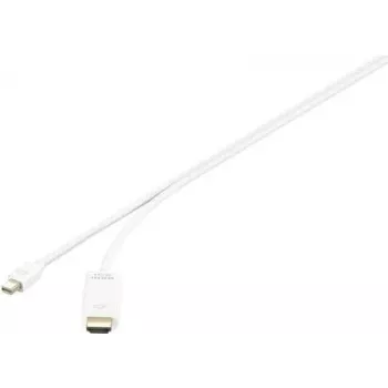Renkforce RF-3697528 Video kabeļa adapteris 1 m Mini DisplayPort HDMI balts (RF-3697528)