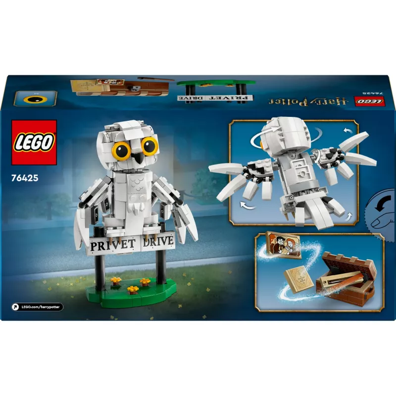 LEGO Harija Potera uzbūvējamais Hedviga Priveta ieliņā modelis 76425 — 337 detaļas, 100 mm augstums, ieteicamais vecums 7+