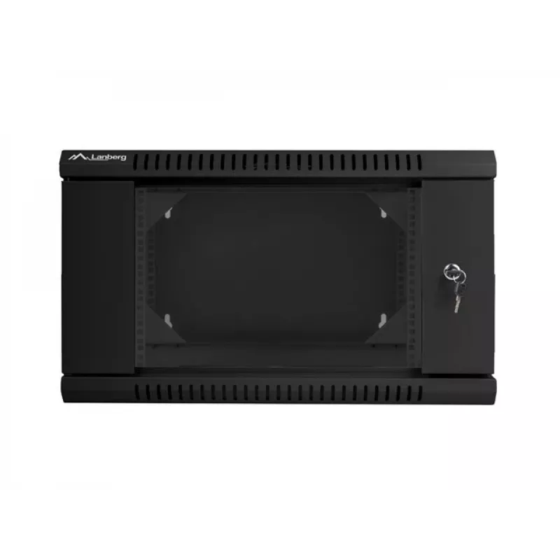 Sienas skapis LANBERG WF02-6606-10B 6U 600x374,3x600 mm nerūsējošais tērauds melns