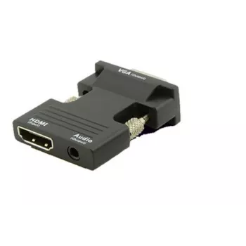 Microconnect HDMIVGAAUDIOB kabeļa savienotāja adapteris VGA (D-Sub) HDMI + Audio Melns