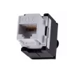 Keystone ligzda A-LAN MKB-U6-1 — RJ45 U/UTP Cat6, 22/26 AWG, melns/balts ABS korpuss