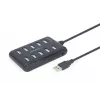 USB centrmezgls Gembird UHB-U2P10P-01 — 10 portu USB 2.0 centrmezgls