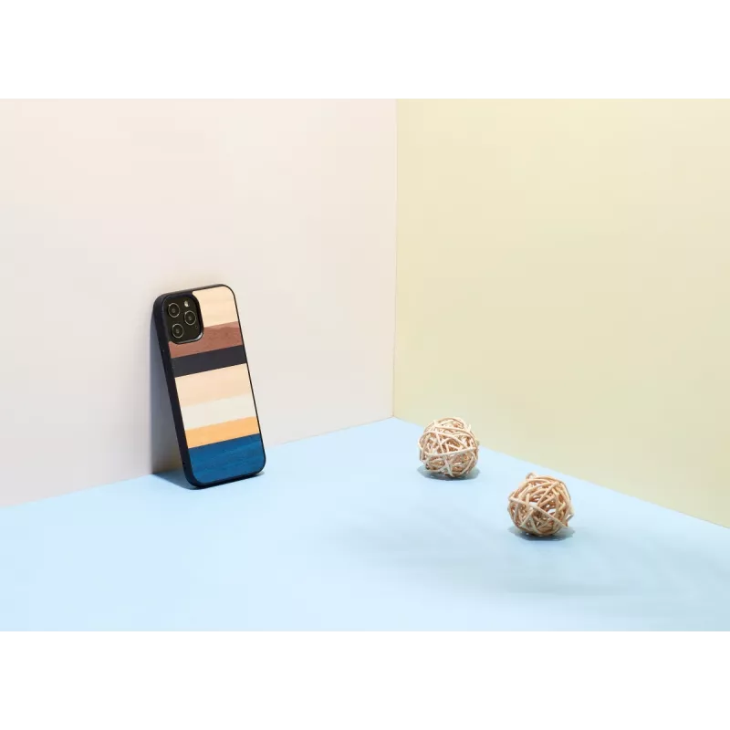 Aizsargājošs tālruņa maciņš Man and Wood iPhone 12 Pro Max, melns