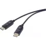 Renkforce optiskās šķiedras / DisplayPort savienojuma kabelis, DisplayPort spraudnis, DisplayPort spraudnis, 10,00 m, melns, RF-6117766, 8K UHD DisplayPort kabelis (RF-6117766)