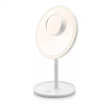 Brīvi stāvošs LED grima spogulis ETA Fenité apaļš 20 cm, skārienvadība, USB, iebūvēts LiPo akumulators