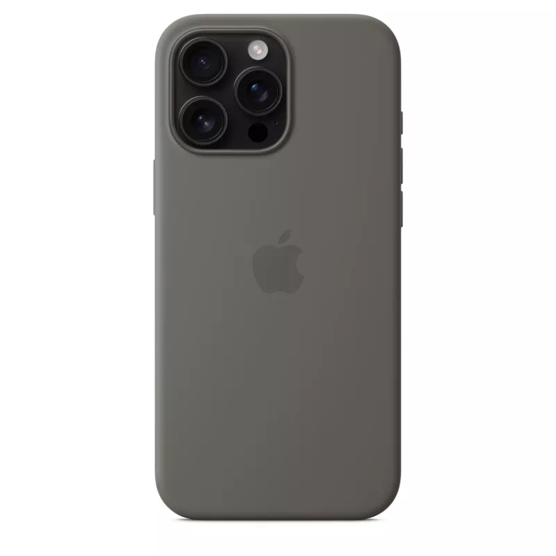 Silicone maciņš ar MagSafe iPhone 16 Pro Max – akmens pelēks