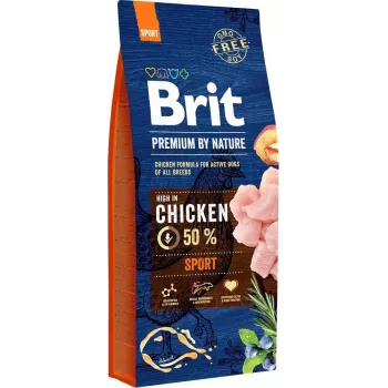 BRIT Premium by Nature Sport Chicken - sausā suņu barība - 15 kg