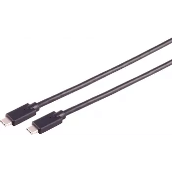 USB kabelis S/CONN 13-62015 USB 3.2 Gen 2x2 0.5 m USB C melns