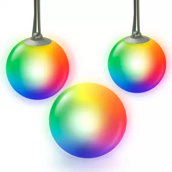 Āra viedā globusa gaisma krāsaina 3-pack, LED gaisma aizstāj 33 vatus