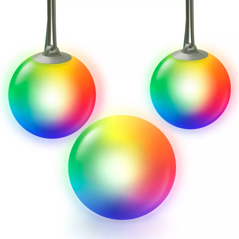 Āra viedā globusa gaisma krāsaina 3-pack, LED gaisma aizstāj 33 vatus