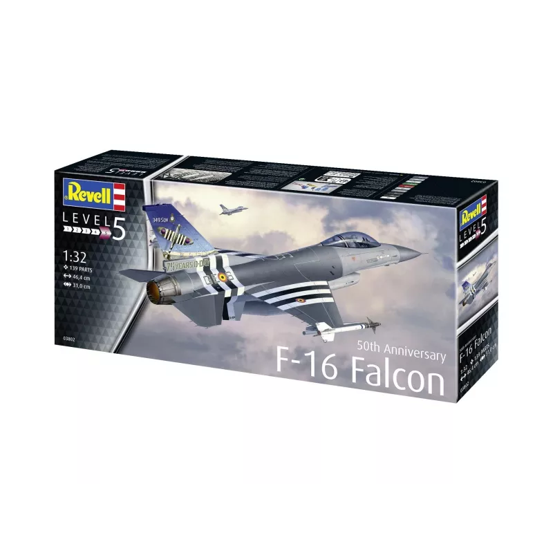 Plastmasas lidmašīnas modelis REVELL F-16 Falcon 50. gadadienas komplekts mērogā 1:32