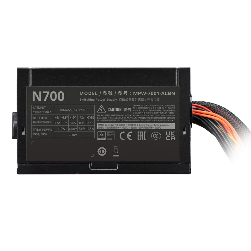 Elite NEX 230V 700, 700 W, 200 - 240 V, 47 - 63 Hz, 5 A, aktīvs, 110 W