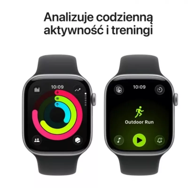 Pulksteņa sērija 11 GPS 46mm Kosmosa pelēks alumīnija korpuss ar melnu sporta siksnu - M/L