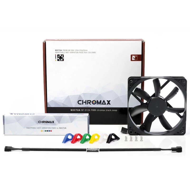 Noctua NF-S12A PWM chromax.black.swap 120mm korpusa ventilators