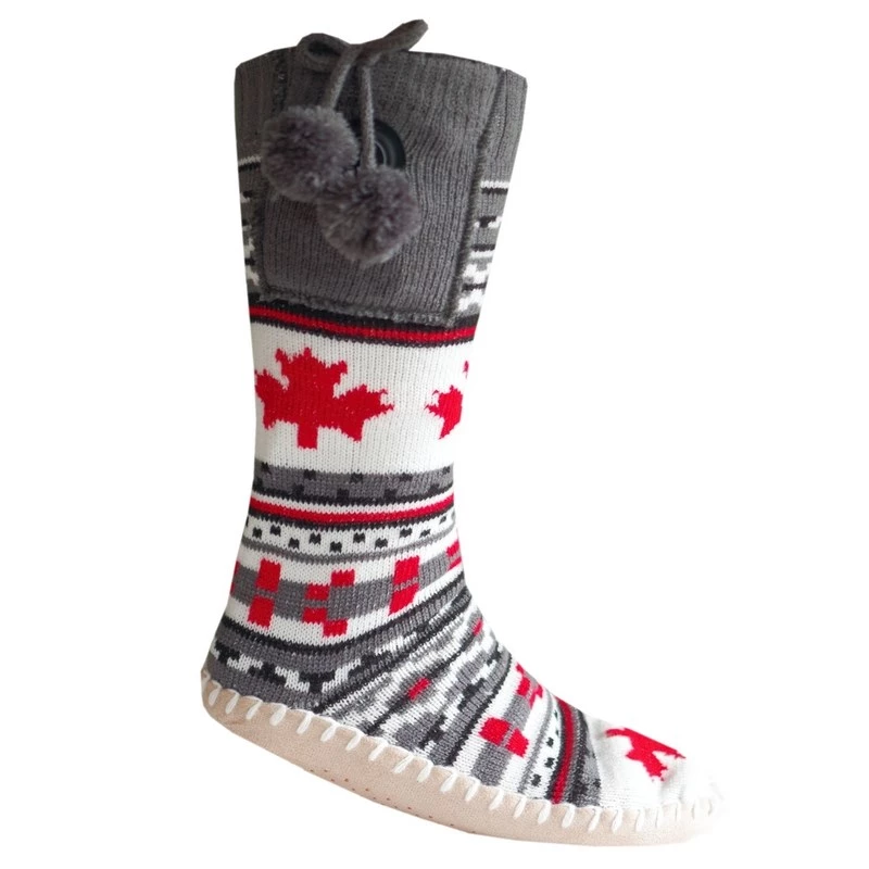 Iekštelpu zābaciņi Glovii GQ4M unisex — ziemas poliestera virsa, sintētiska zole, oglekļa šķiedras, universāls izmērs, daudzkrāsu raksts (pelēks/sarkans/baltss)