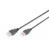 Digitus — USB pagarinātāja kabelis — USB Type A, 4 kontaktu (vīrišķais) — USB Type A, 4 kontaktu (sieviešu) — 3,0 m (USB / USB2.0) — melns (AK-300202-030-S)