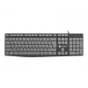 Vadu pilna izmēra tastatūra NATEC NKL-1507 USB QWERTY US International pelēka/melna, 105 taustiņi, cipartastatūra