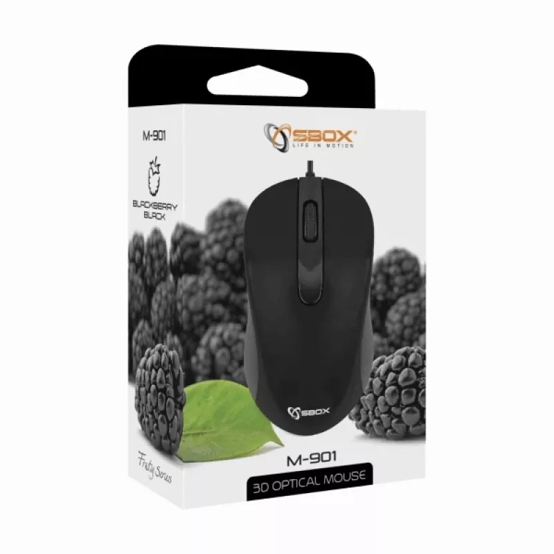 Sbox M-901 optiskā pele, melna