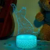Galda/DEKORATĪVA LED lampa MANTA SNL119RGB RGB 3D dzīvnieka formas gaisma interjera dekorēšanai