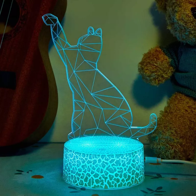 Galda/DEKORATĪVA LED lampa MANTA SNL119RGB RGB 3D dzīvnieka formas gaisma interjera dekorēšanai