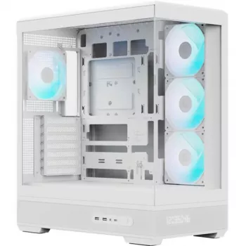 Datora korpuss AeroCool Geh Midi P500B-Digi balta