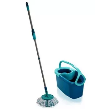Mazgāšanas sistēmas spainis Leifheit Clean Twist Disc Mop — 20 L, 360° rotējošs mopa uzgalis, metāls un plastmasa, zils