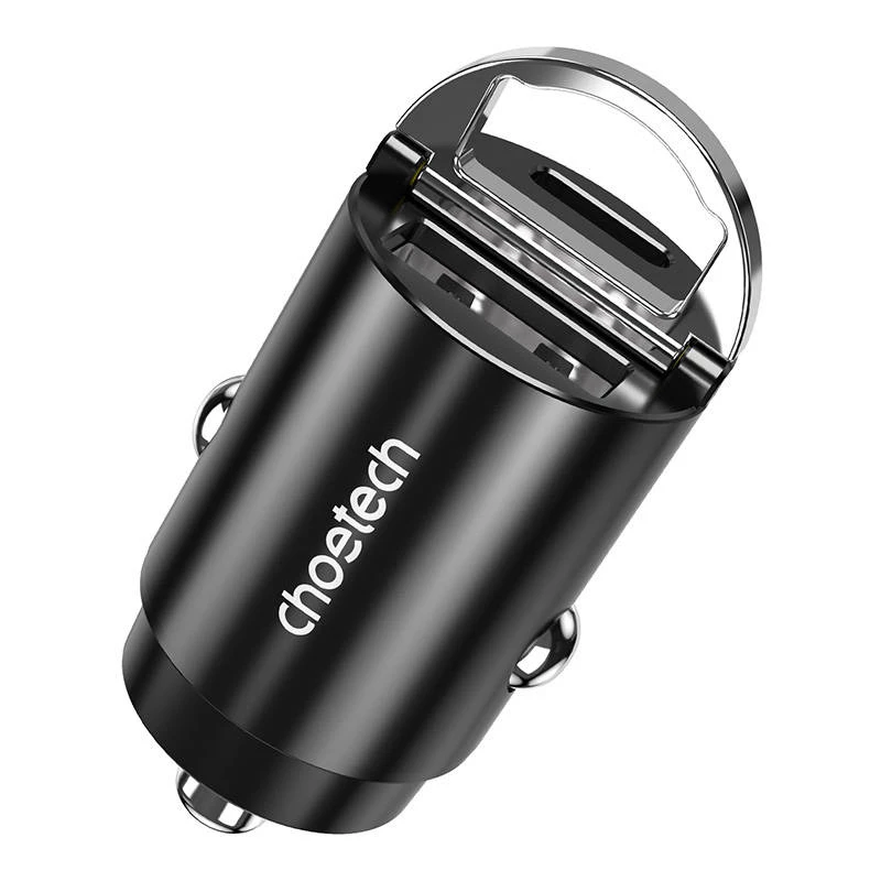 USB-C/USB-A lādētājs CHOETECH TC0006 30W — QC3.0 un PD3.0 atbalsts