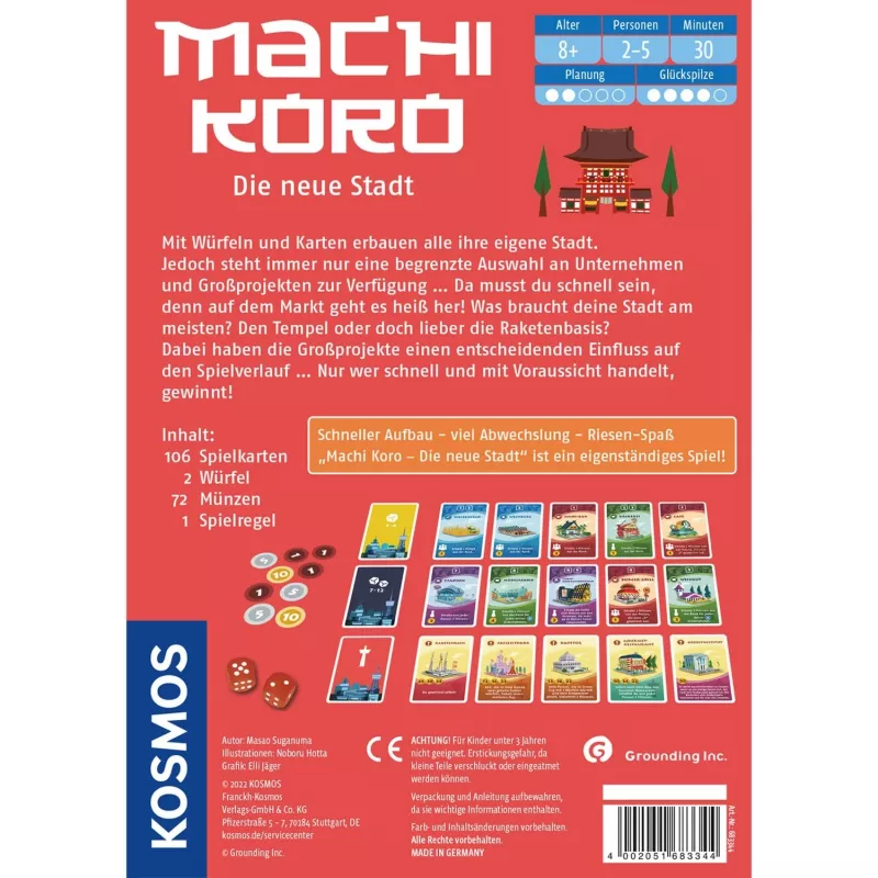 Machi Koro - Die neue Stadt, kāršu spēle