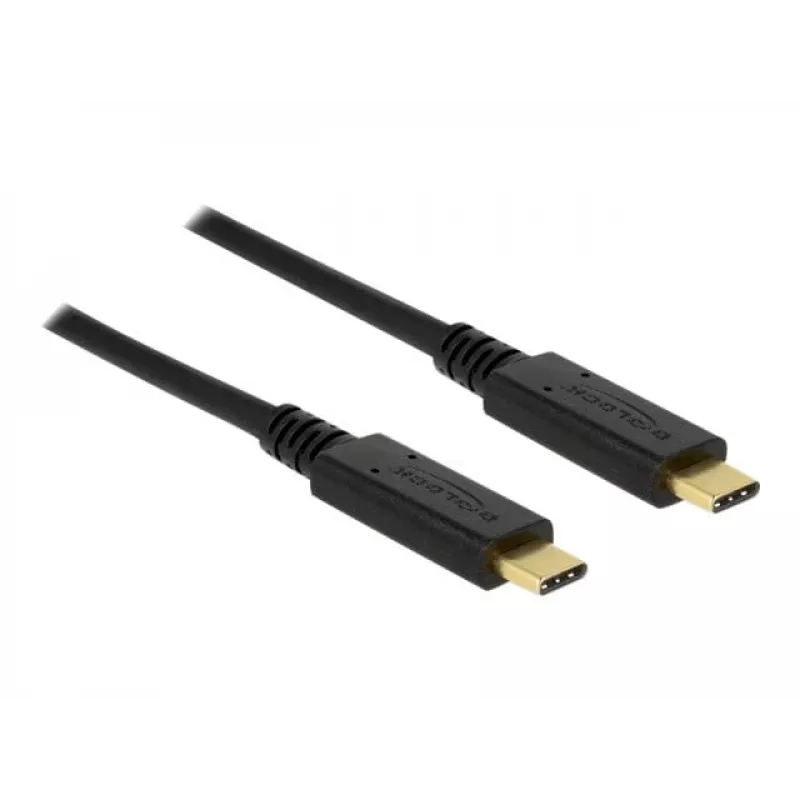 USB kabelis DeLOCK 83661 USB 3.2 Gen 2 1 m USB C melns