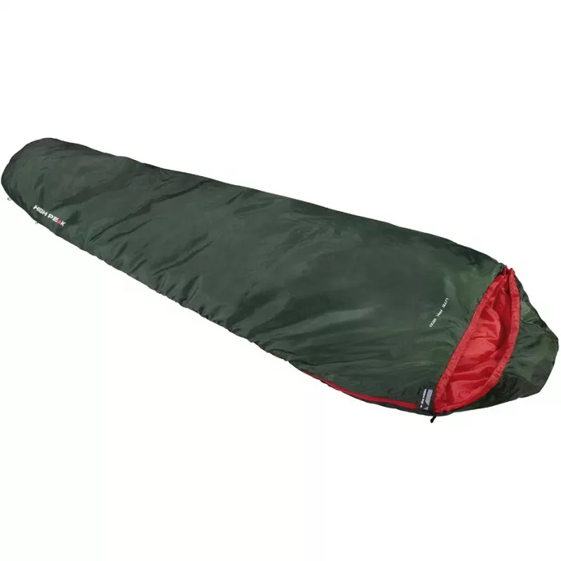 High Peak Lite Pak 1200 Mūmijas guļammaiss, poliestera, zaļš, sarkans 23263