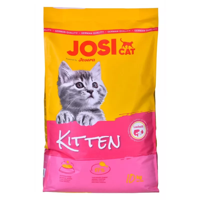 Sausā kaķēnu barība JosiCat Kitten 10 kg – pilnvērtīgs uzturs augošiem kaķēniem