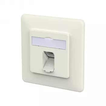 METZ CONNECT savienojuma ligzda E-DAT C6A LSA++ 1 ports UP tīri balta