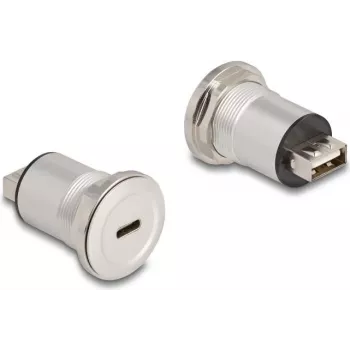 DeLOCK 88193 ligzdas modulis USB A + USB C melns sudrabains USB 2.0