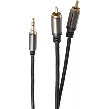 shiverpeaks PRO Series II audio adaptera kabelis, 3,5 mm spraudnis uz 2 x RCA (RCA) spraudnis, stereo, 2,5 m (BS20-32255)