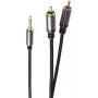 shiverpeaks PRO Series II audio adaptera kabelis, 3,5 mm spraudnis uz 2 x RCA (RCA) spraudnis, stereo, 2,5 m (BS20-32255)