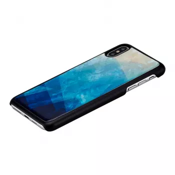 Telefona maciņš iKins iPhone XS Max — zila ezera un melna apdare