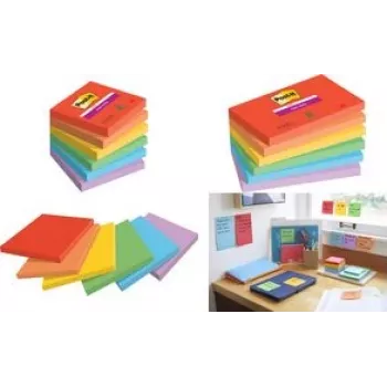 Līmlapiņa Super Sticky 655-6SS-PLAY 127x76mm dažādās krāsās 6 gab. (655-6SS-PLAY)