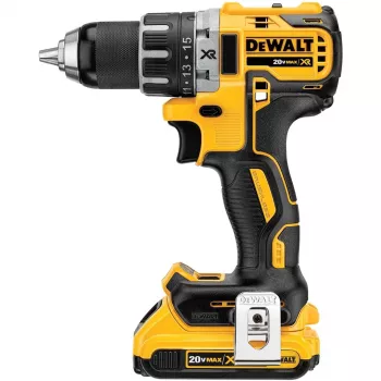 Bezvadu urbjmašīna DeWalt DCD791D2-QW, 18V Li-Ion, 2×2Ah akumulatori, bezatslēgas 13 mm patrona, 70 Nm, 1,5 kg