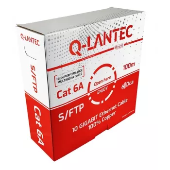 Q-LANTEC S/FTP cat.6A tīkla kabelis, vītā pāra, LSOH