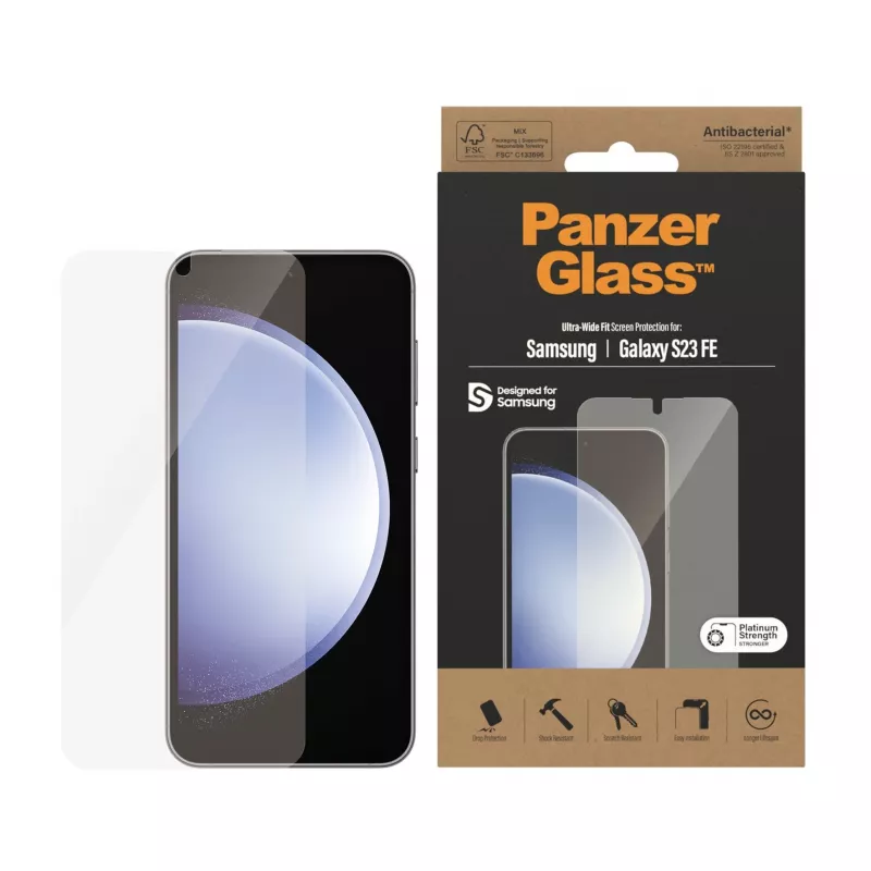 PanzerGlass ® Ekrāna aizsargs Samsung Galaxy S23 FE | Ultra-Wide Fit