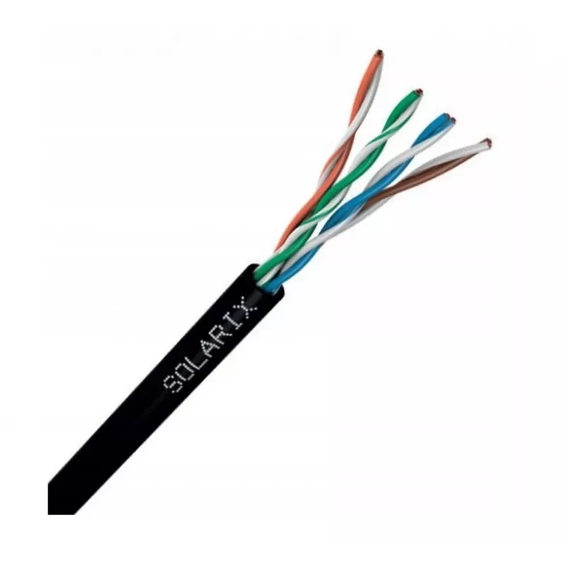 Tīkla kabelis Solarix SXKD-5E-UTP-PE UTP CAT5E 305 m melns