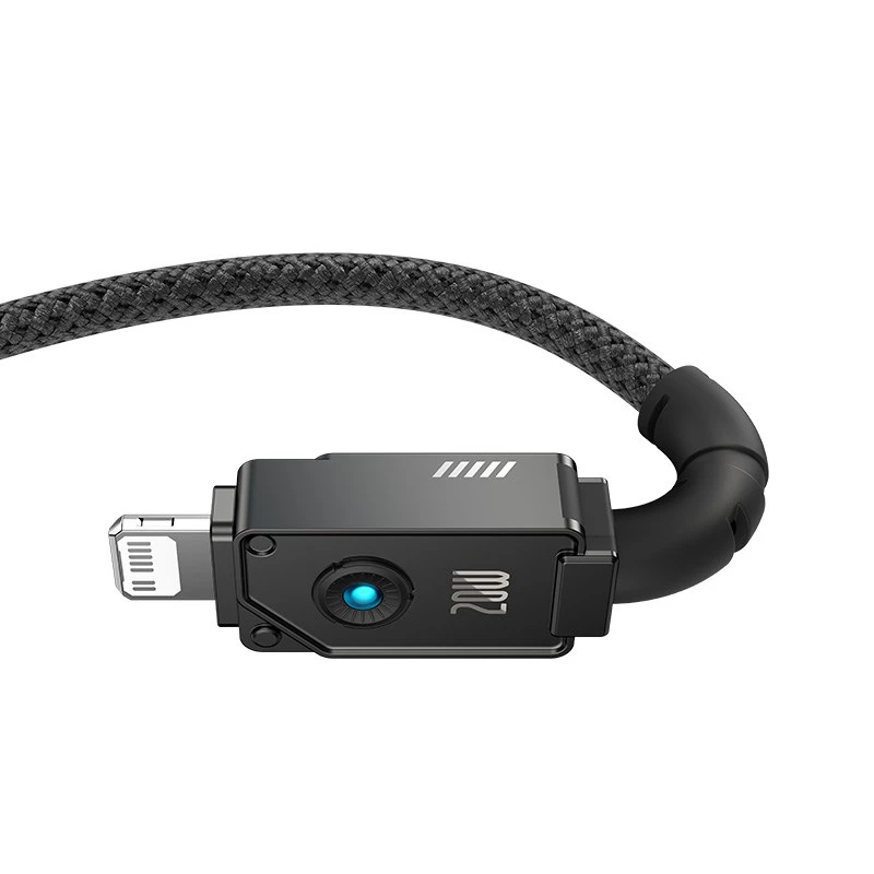 Baseus Unbreakable USB C uz iP kabelis 2 m 20 W Melna