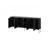 Kumode cama meble VERA 190x40x80 cm, melna matēta, skaidu plātne, 16 mm rāmis