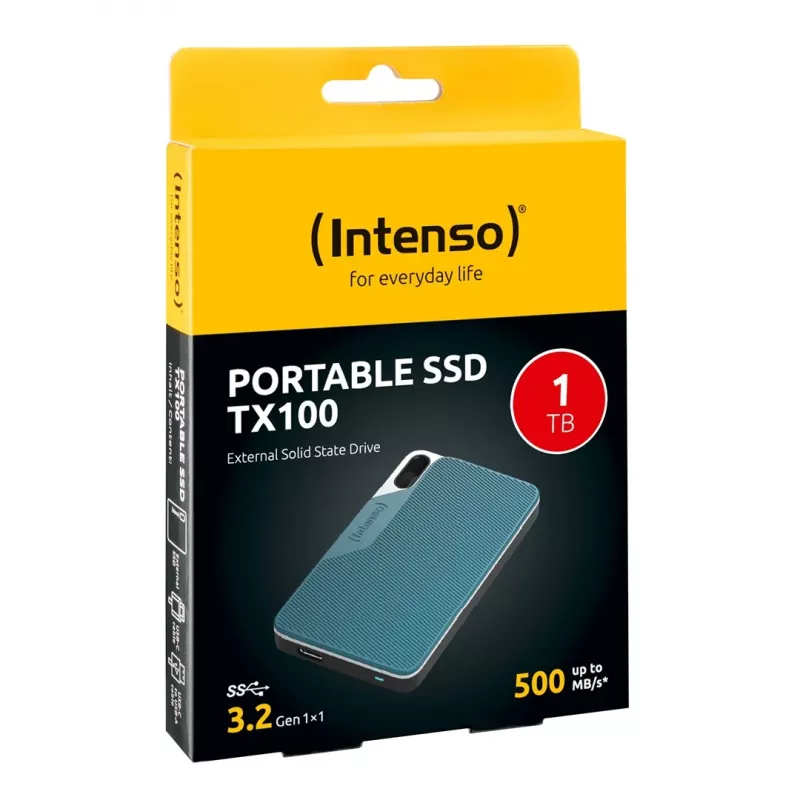 Intenso SSD TX100 1.8 collas 1TB USB 3.2 ārējais